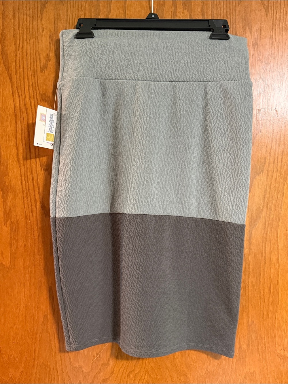 LuLaRoe Two-Tone Light Gray and Dark Gray Pencil Skirt